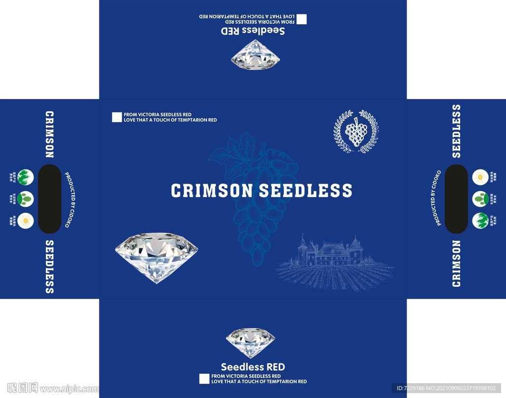 蓝宝石包装平面图