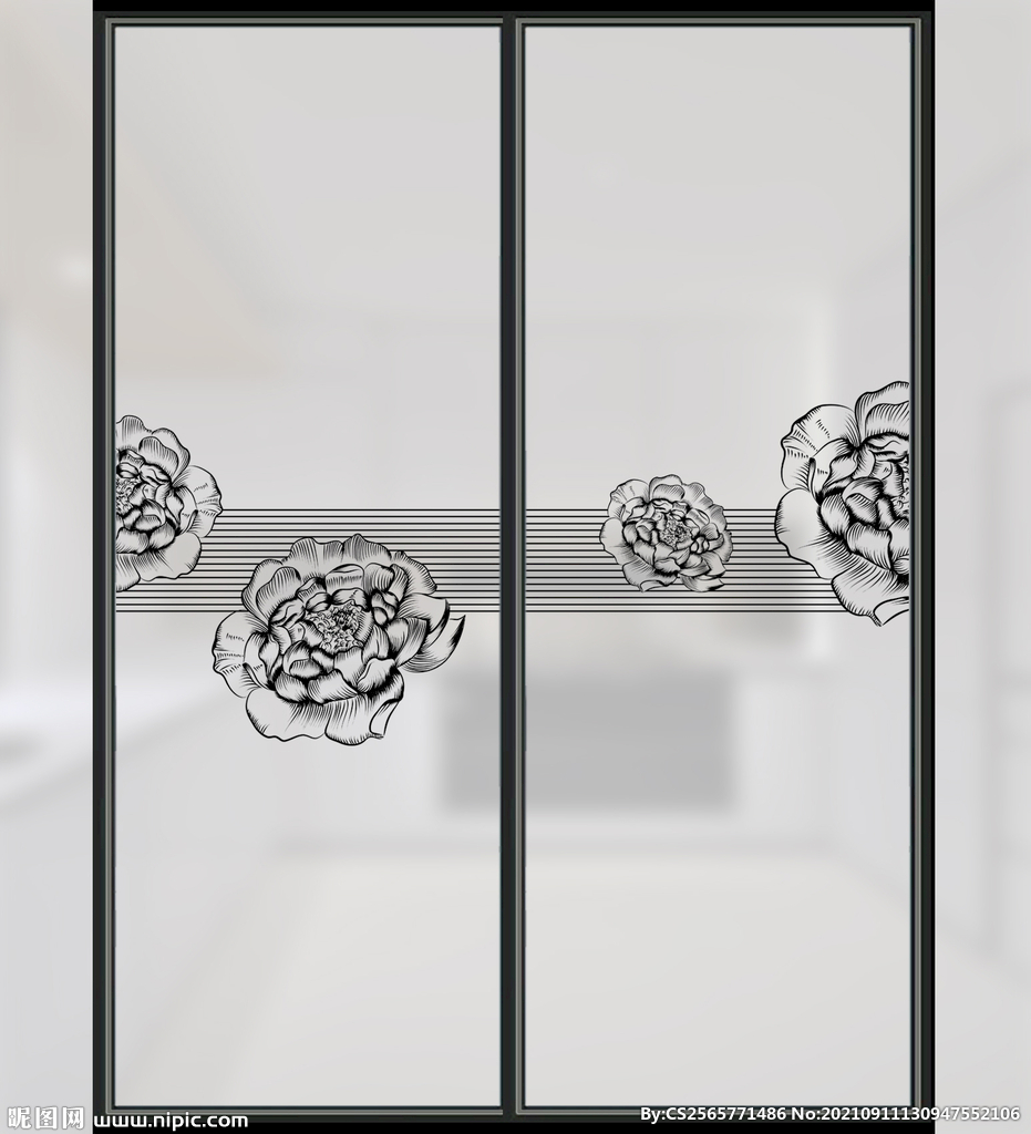 高清分层透明彩釉玻璃打印图