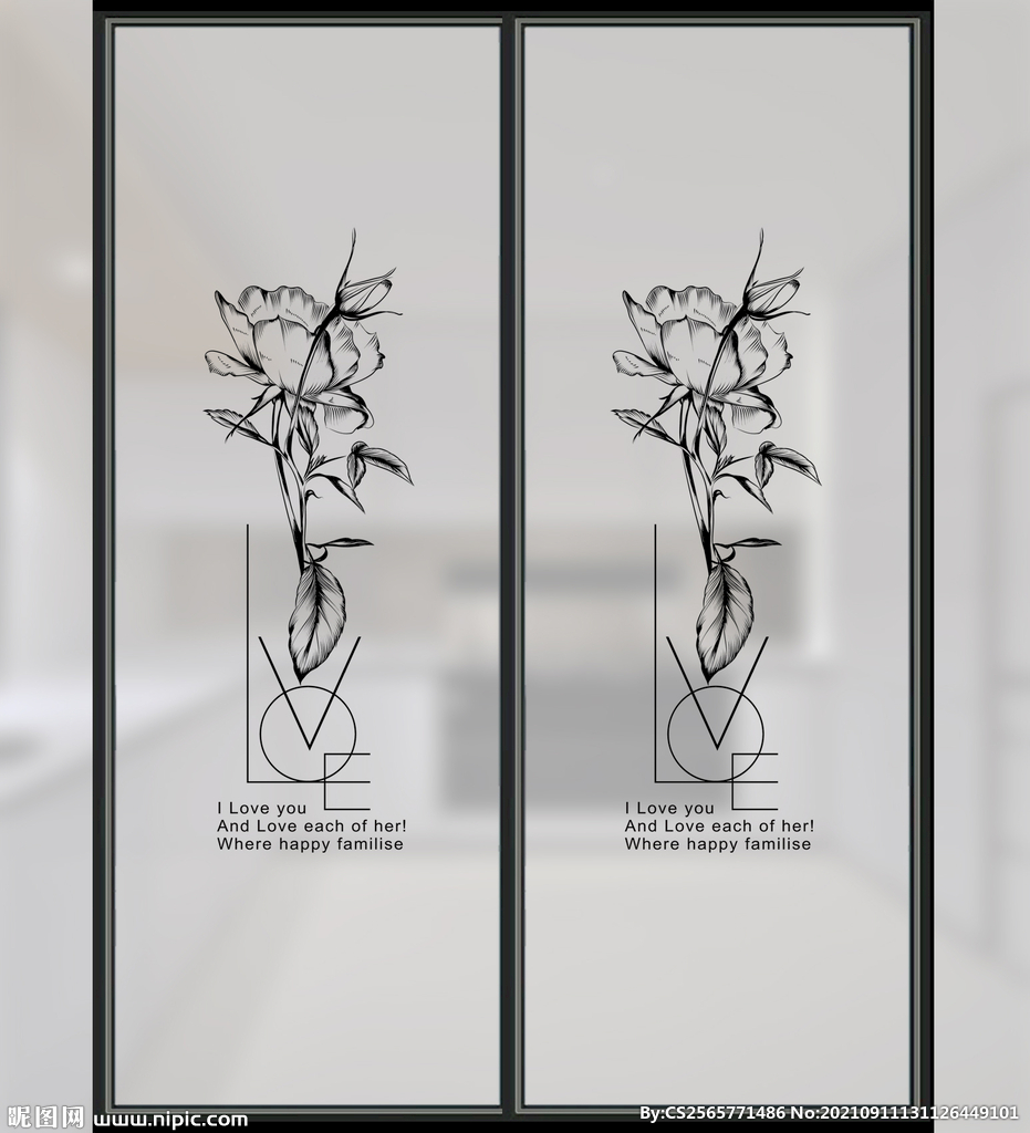 高清分层透明彩釉玻璃打印图