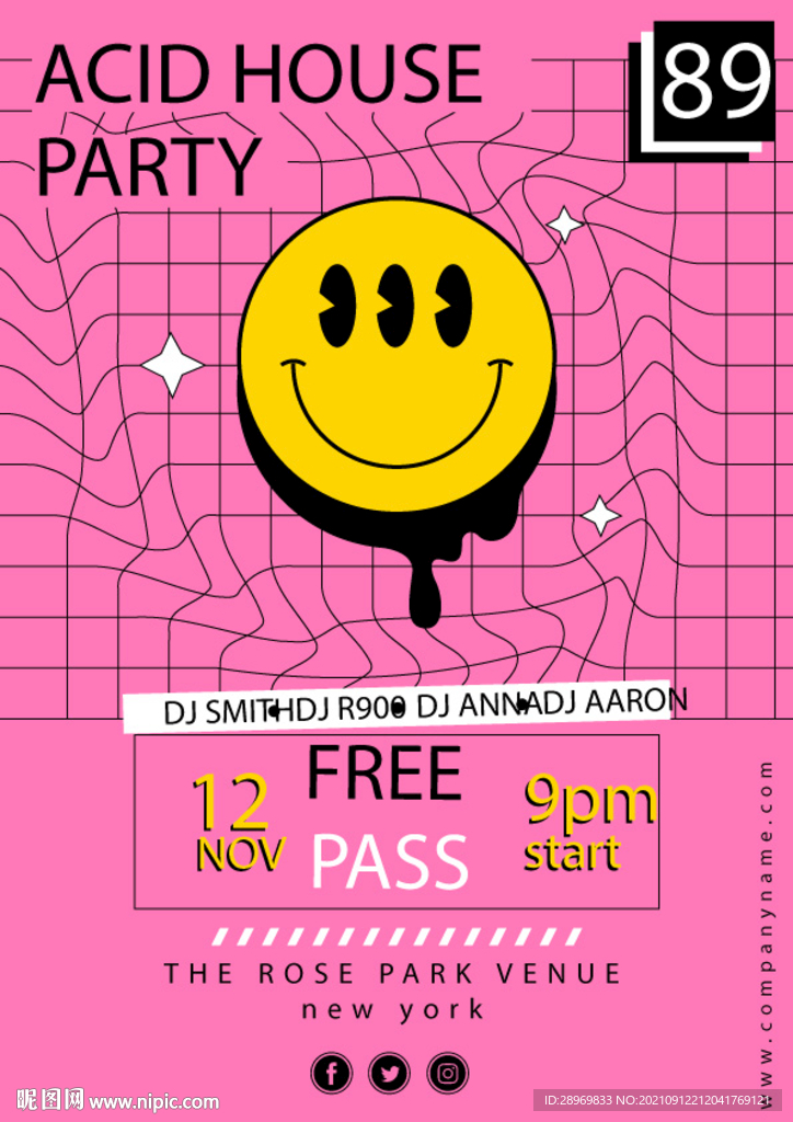 红色卡通创意海报