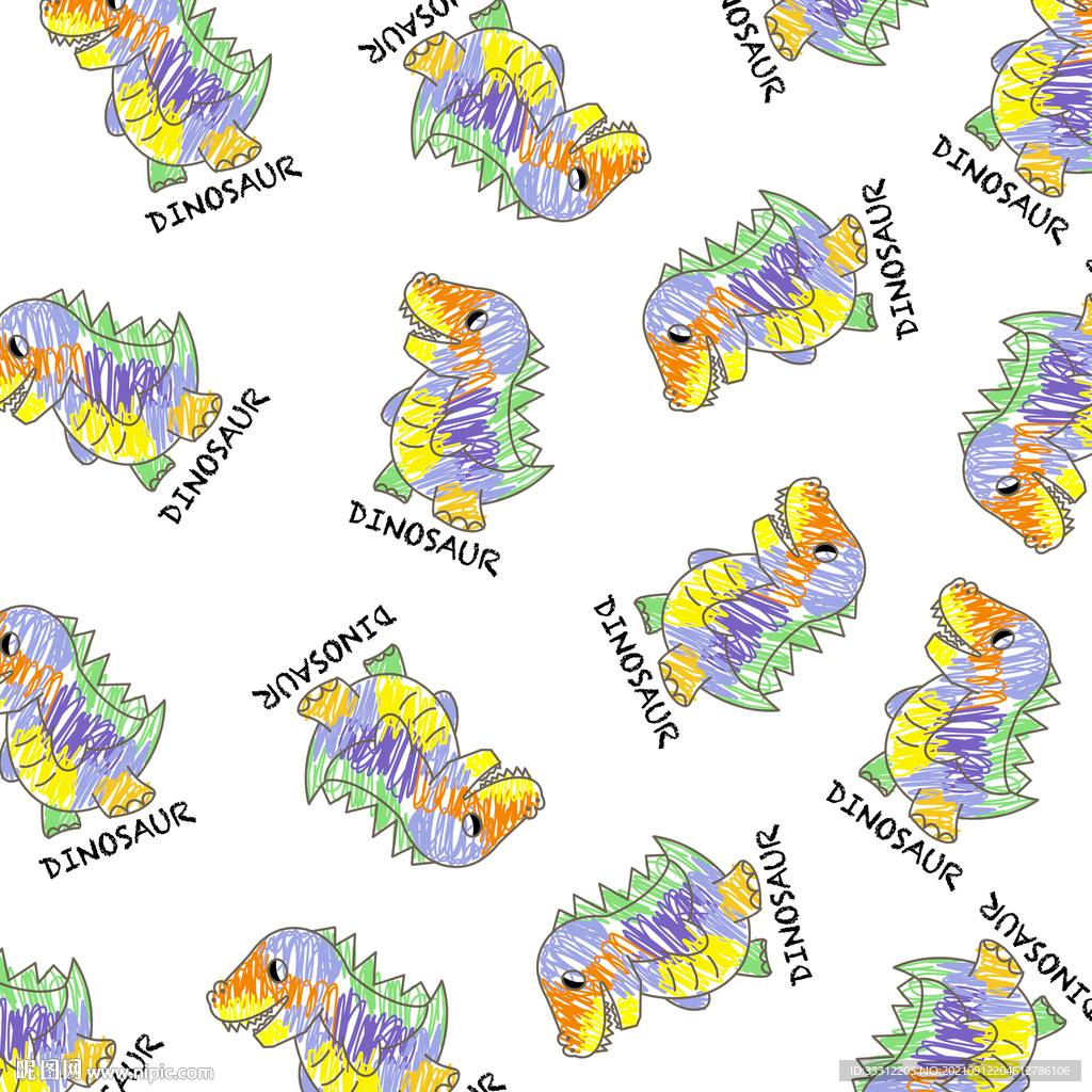 恐龙 汽车 卡通 童装    