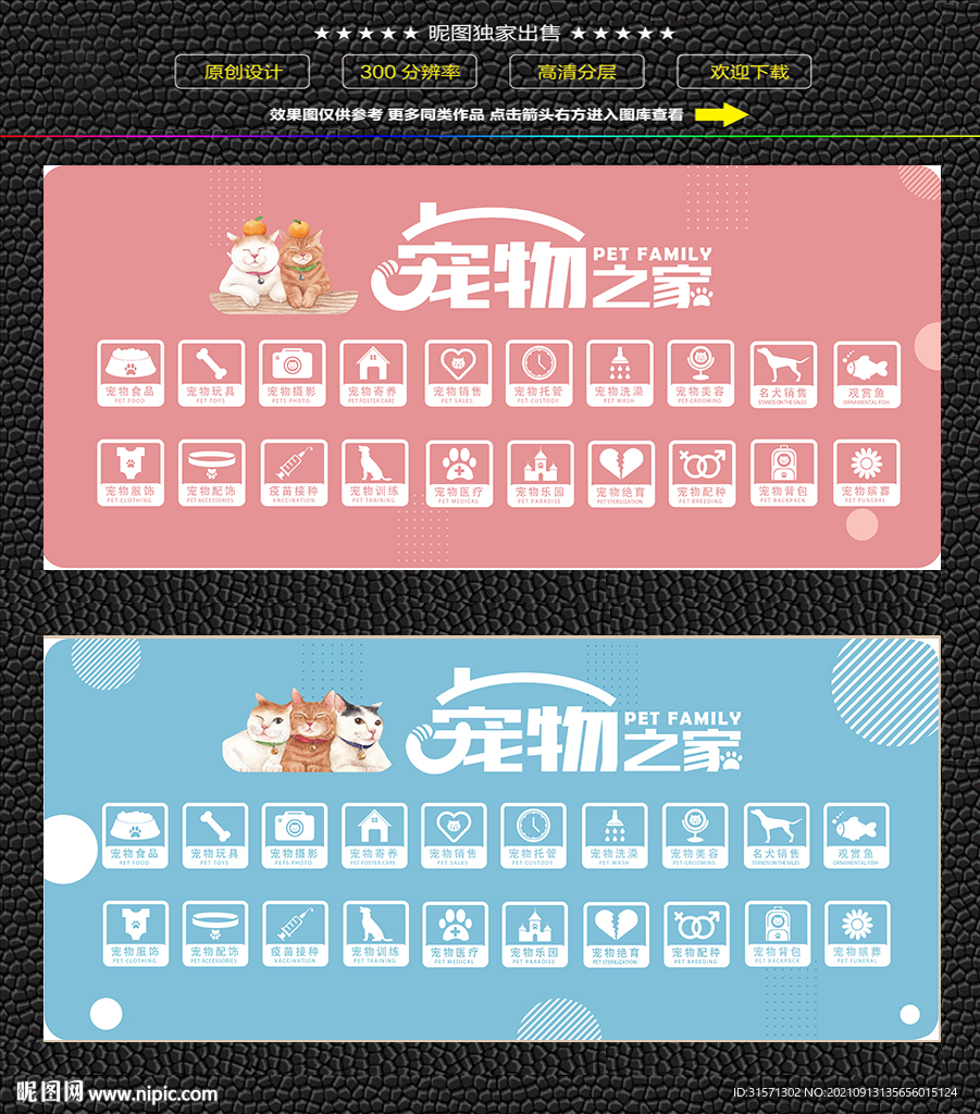 宠物之家服务项目卡通海报