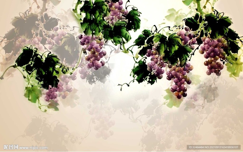 葡萄背景墙