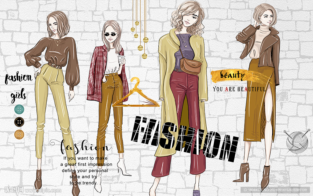 白砖墙服装店工装背景墙