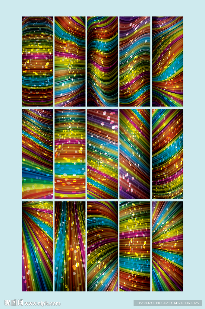 AI绚丽彩色梦幻背景底纹