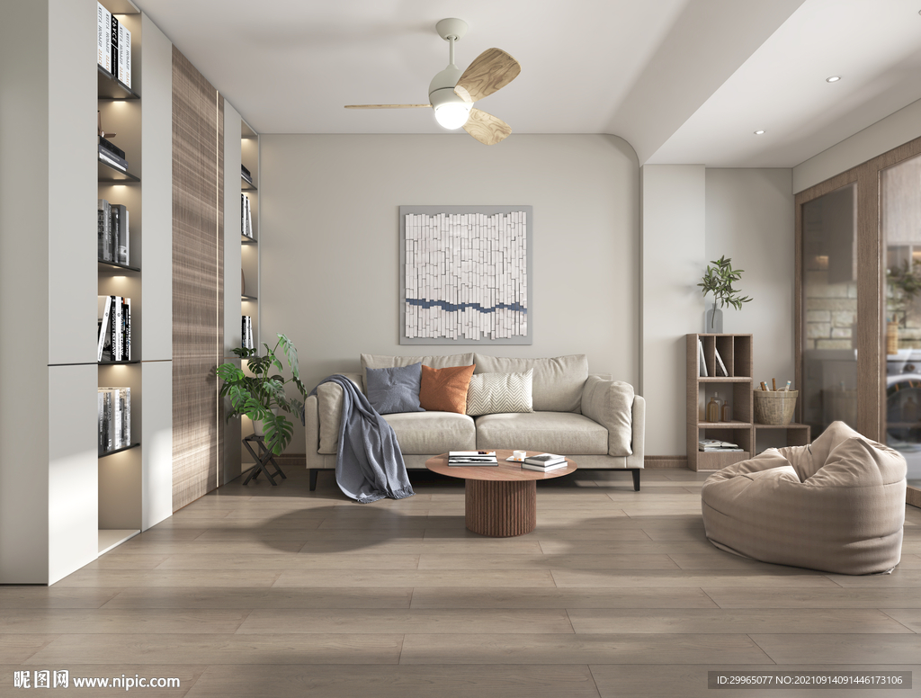 仿古砖瓷砖空间效果图