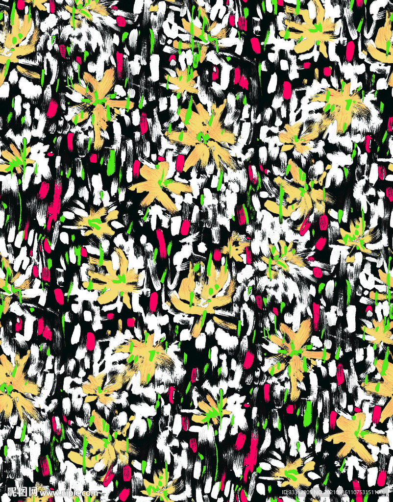 乱花 底纹 叶子 大牌女装  