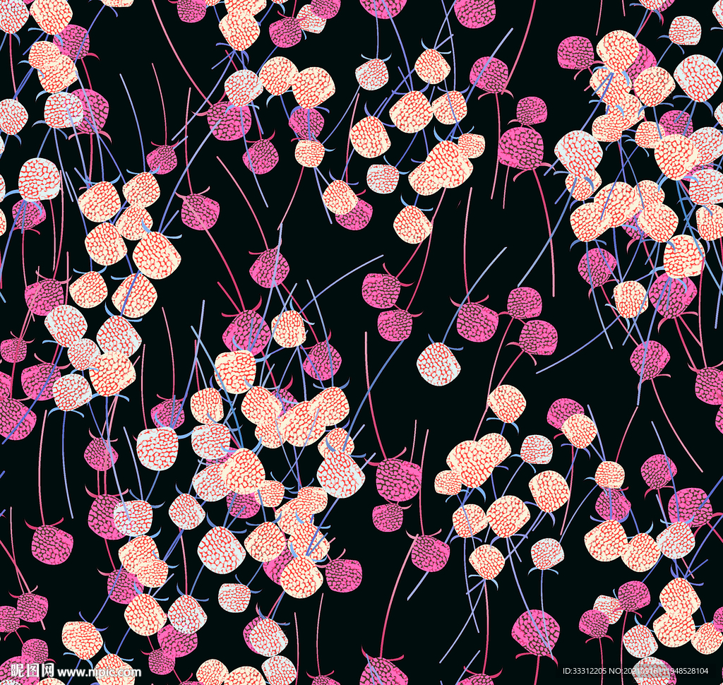 乱花 底纹 叶子 大牌女装  