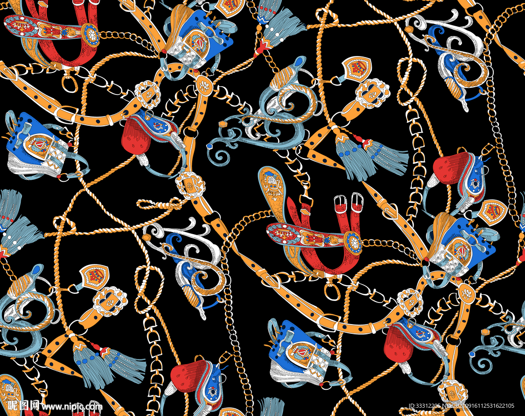 大牌男装 民族风 锁链 绳子 