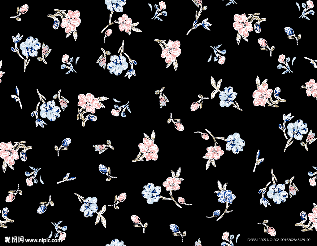 乱花 底纹 叶子 大牌女装  