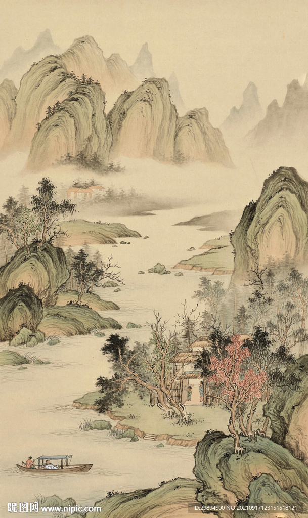 古典山水水墨中式装饰画