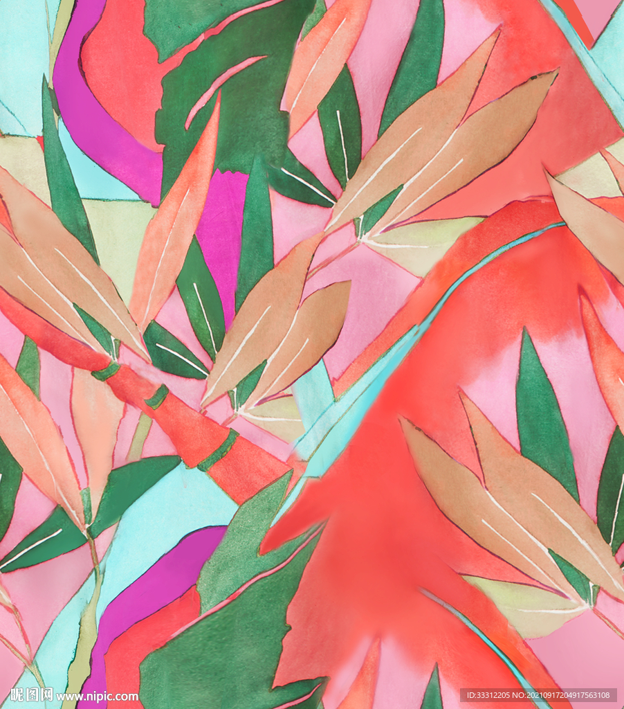 花卉 叶子 大牌女装     