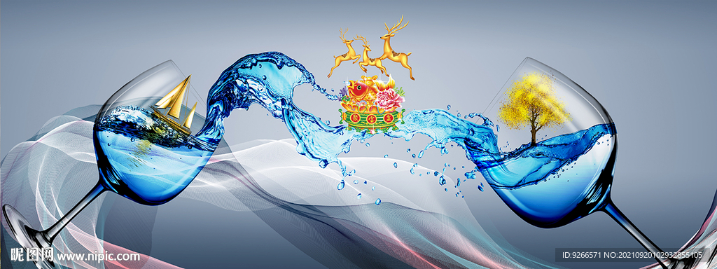 餐厅水杯卧室装饰画