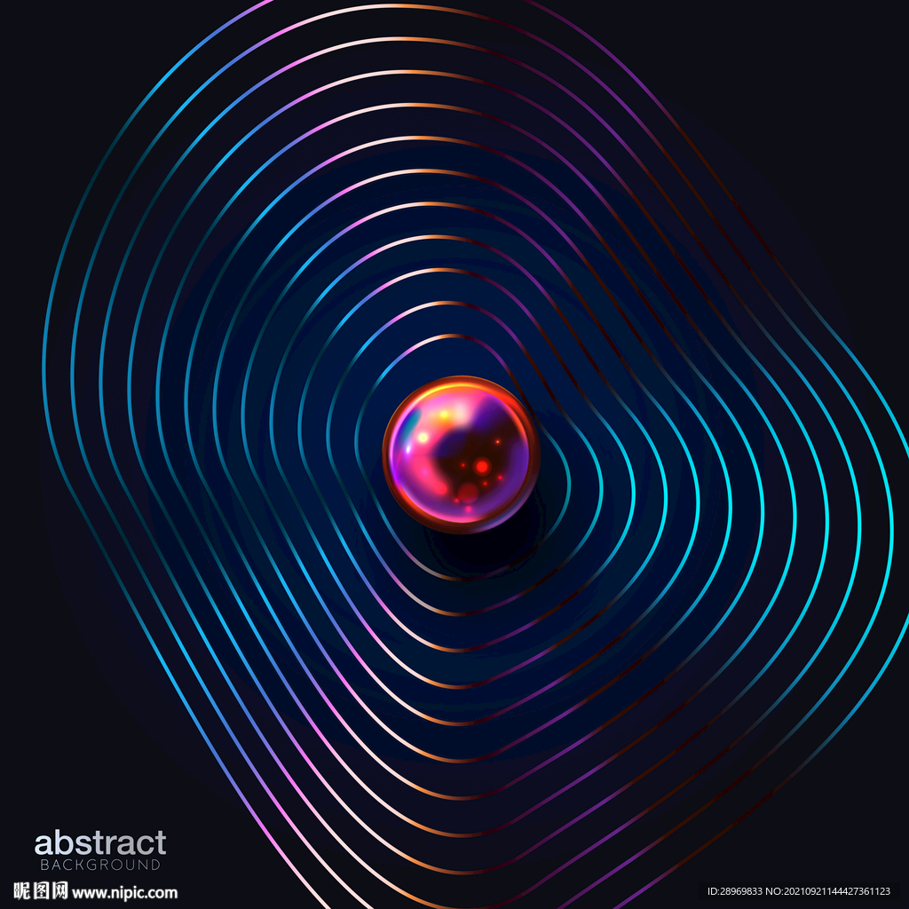 潮流金属球体背景