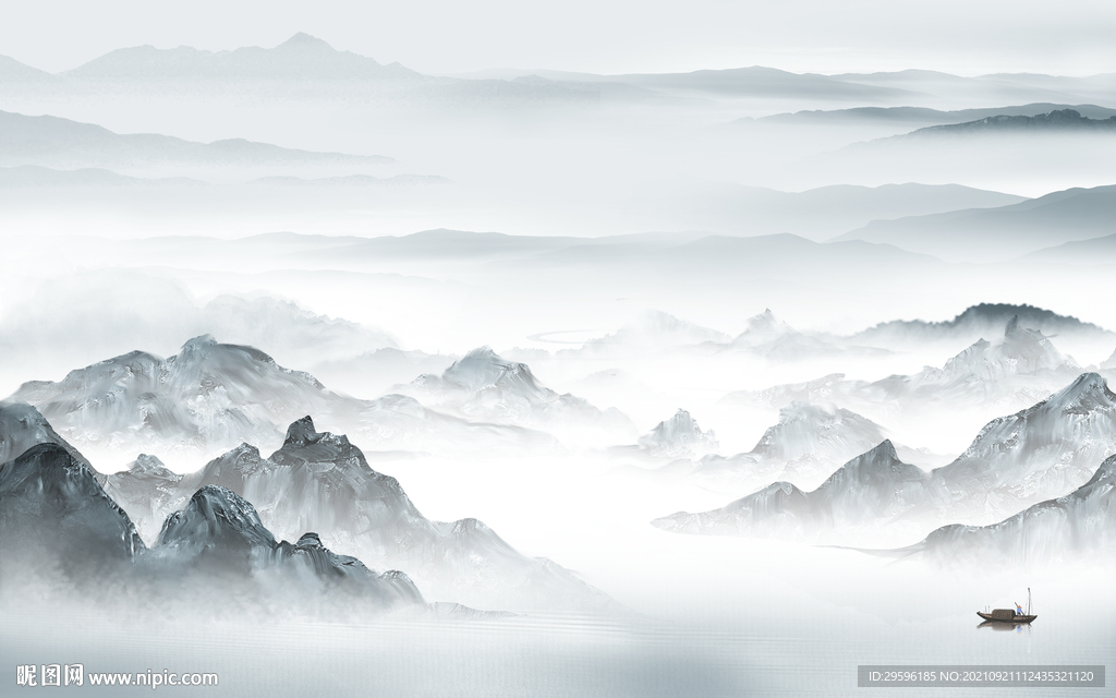 最新山水客厅画 TIF文件图