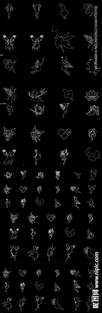 精灵花仙子CAD图库