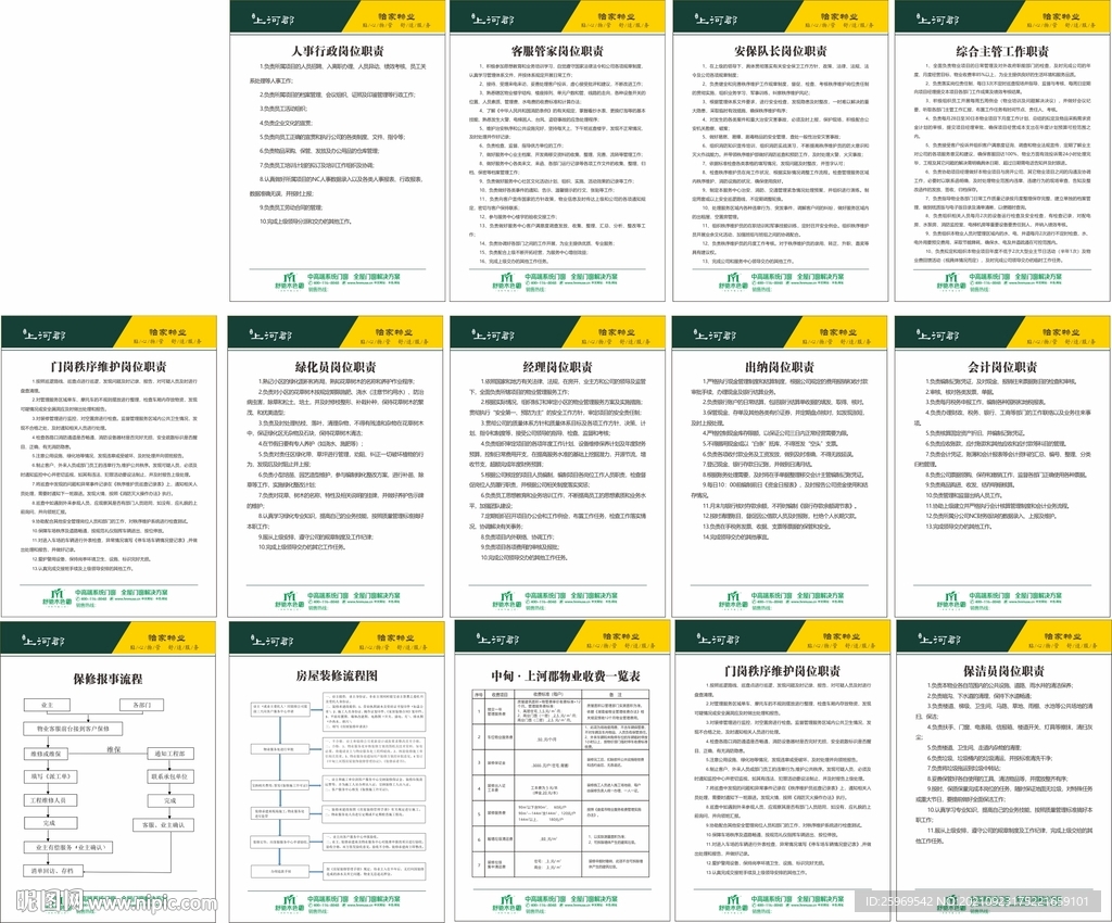 物业管理制度牌