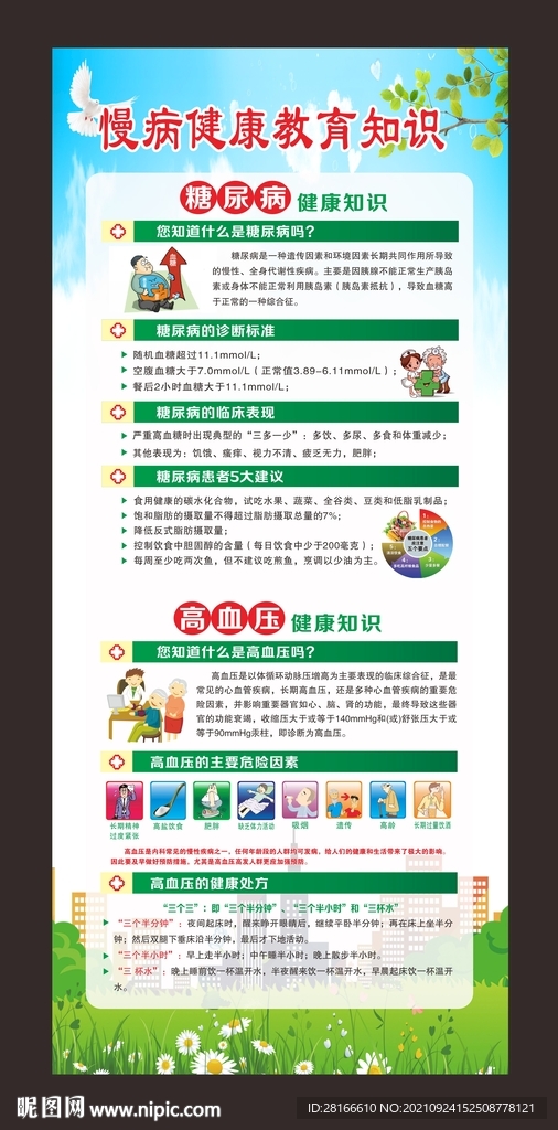 慢病健康教育展架 展板