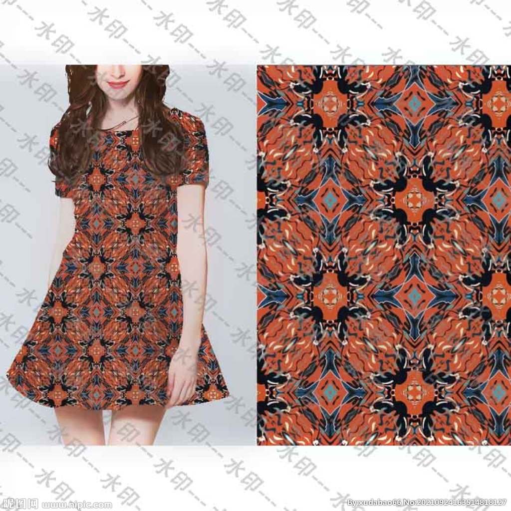 大牌 数码印花 方巾