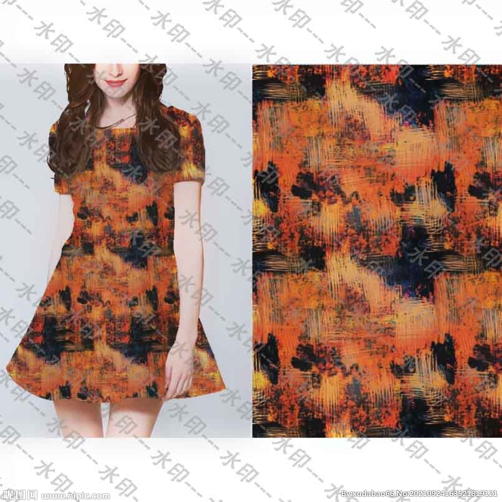 大牌 扎染 数码印花 