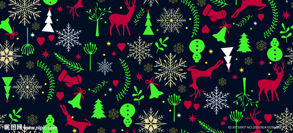 圣诞无缝印花