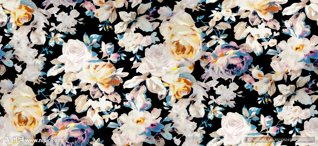 乱花 底纹 叶子 大牌女装  