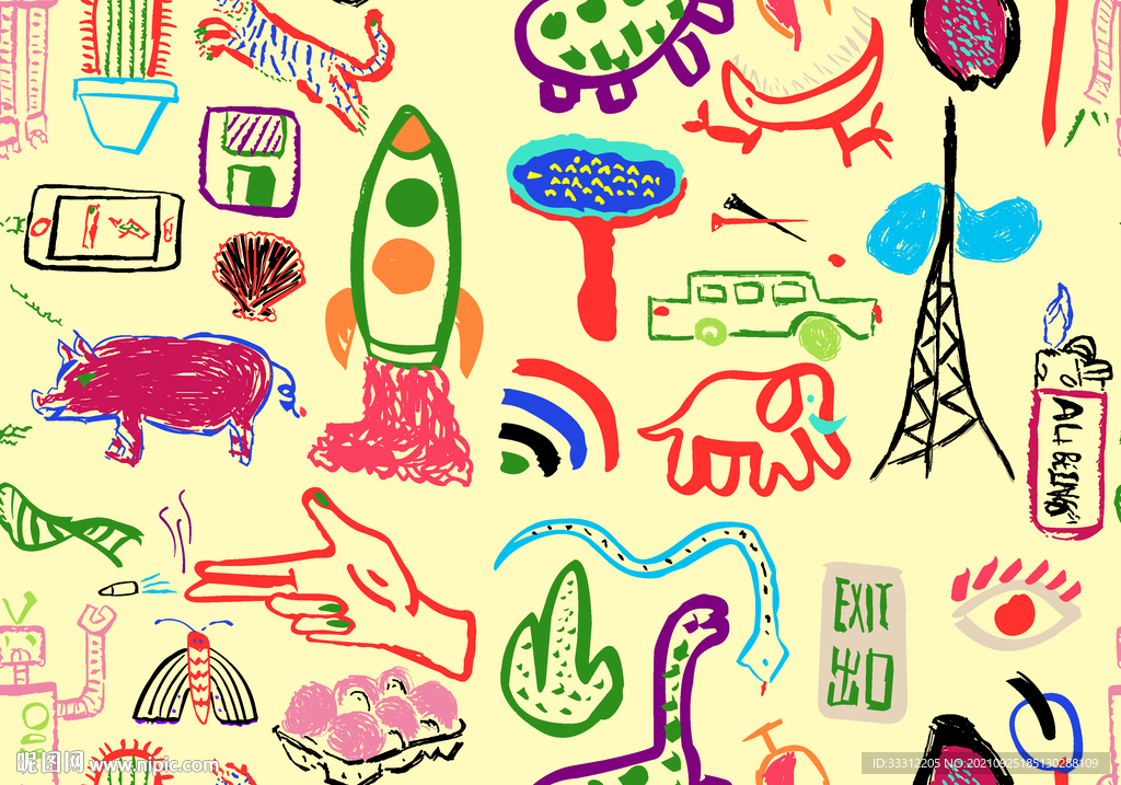 卡通 底纹 恐龙 汽车 童装 