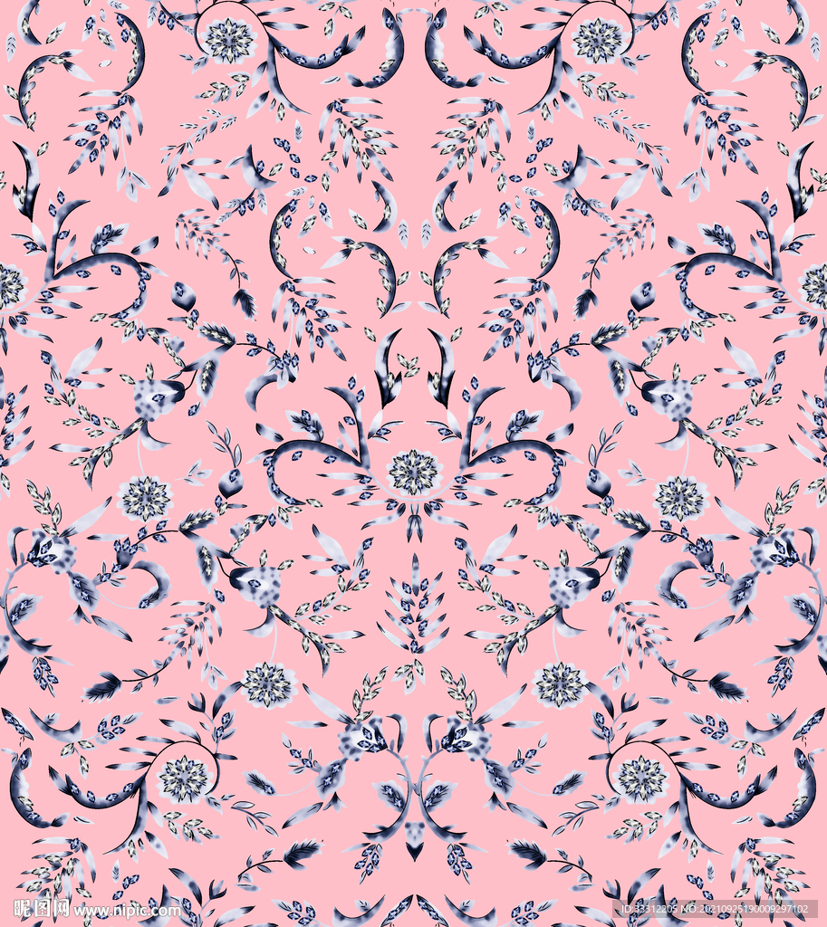 乱花 底纹 叶子 大牌女装  