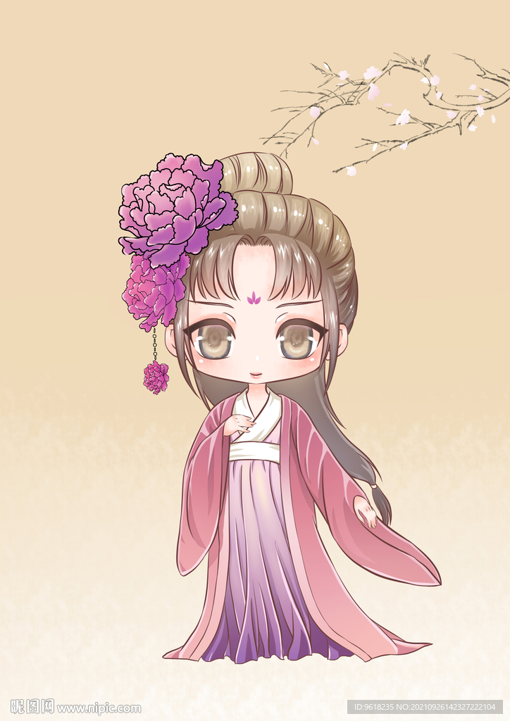 Q版古代插画人物