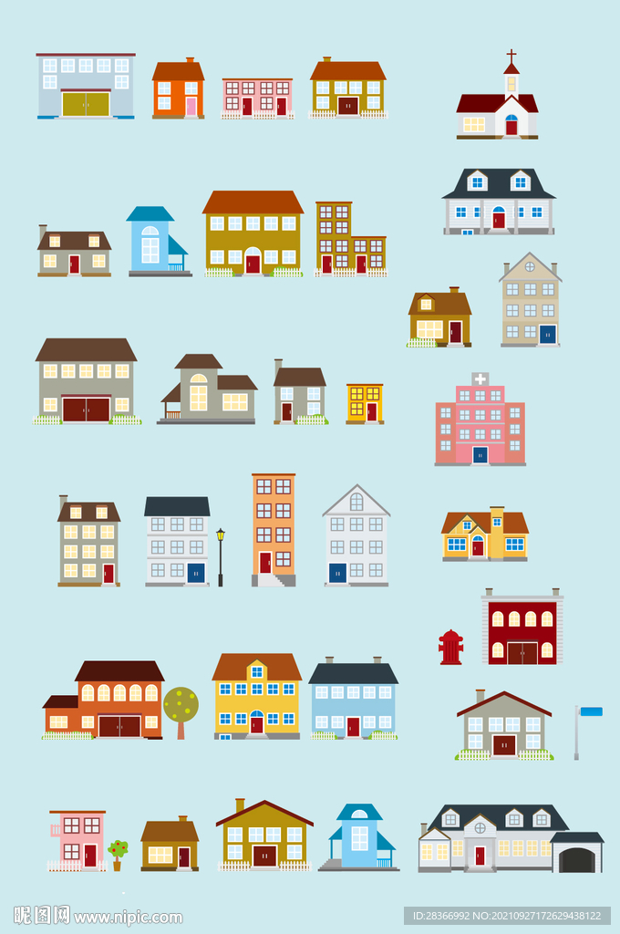 AI矢量建筑房屋