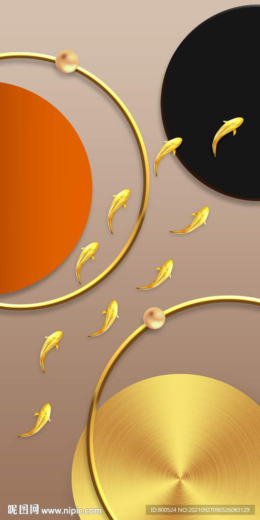 光影几何九鱼玄关