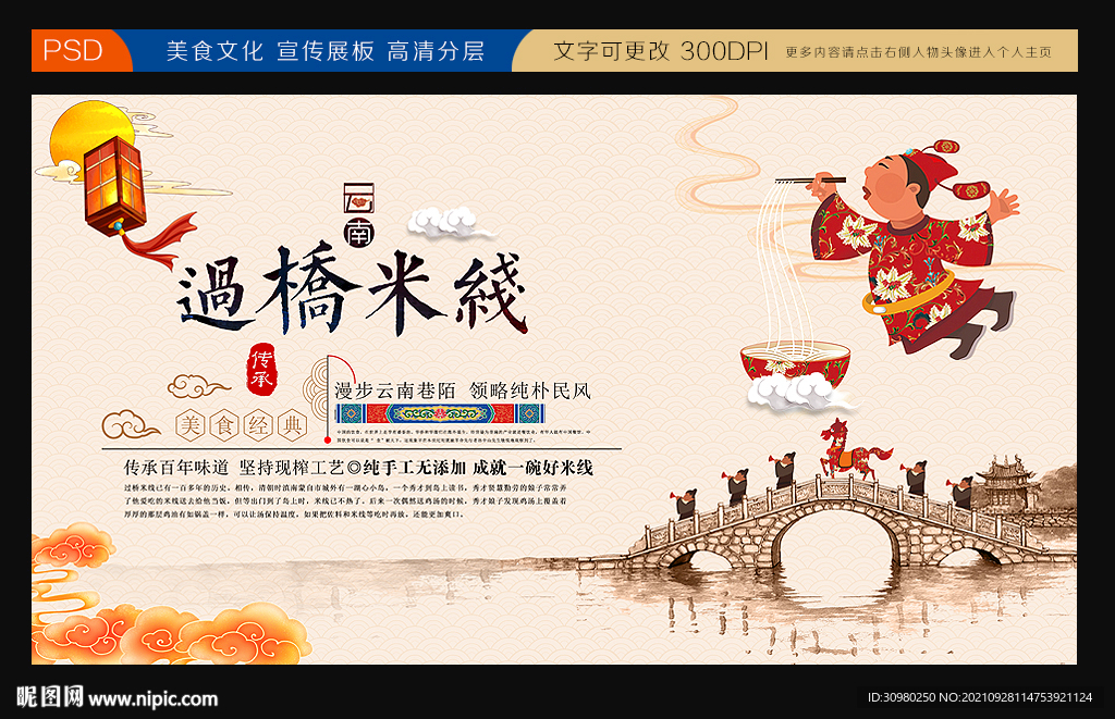 过桥米线背景墙