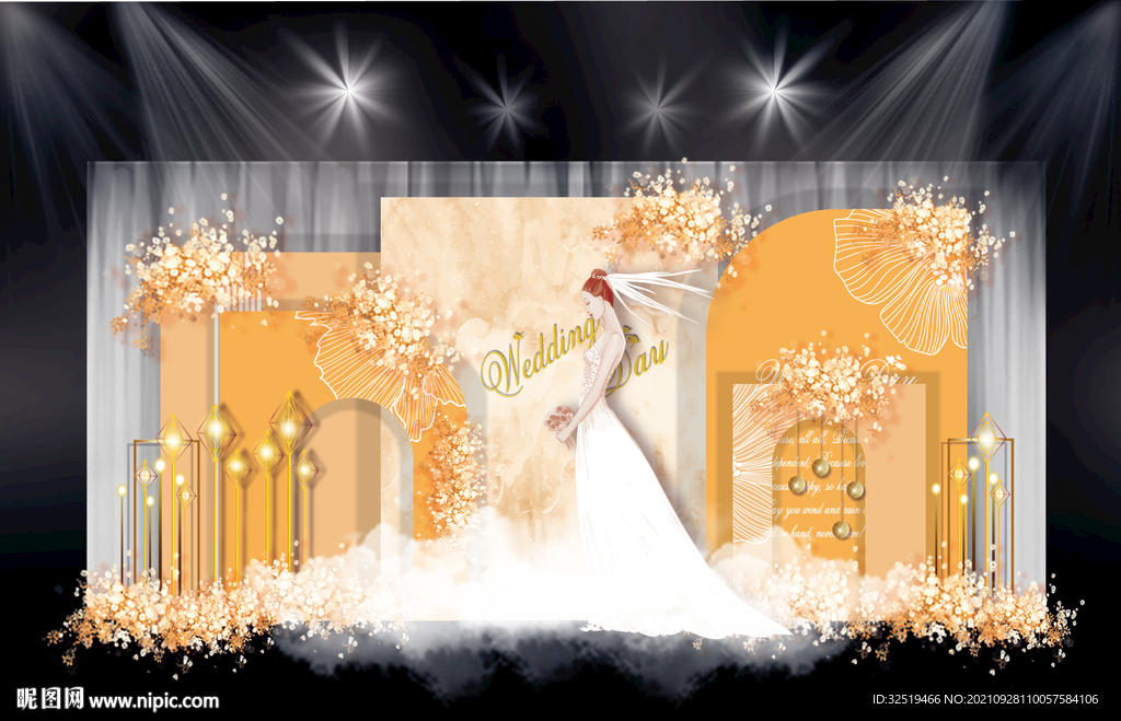 简约婚礼背景图片