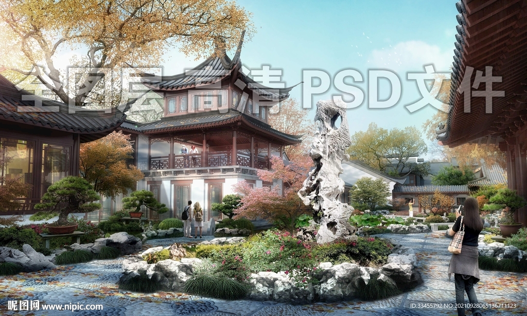 太湖石古建景观