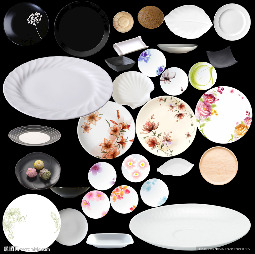 盘子碟子各种角度高清PS分层图