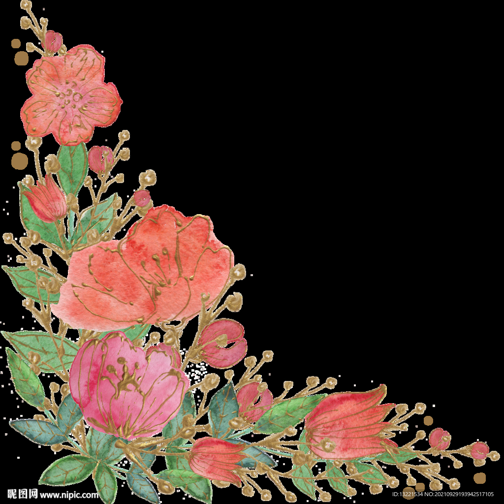 高清典雅花卉PNG素材系列