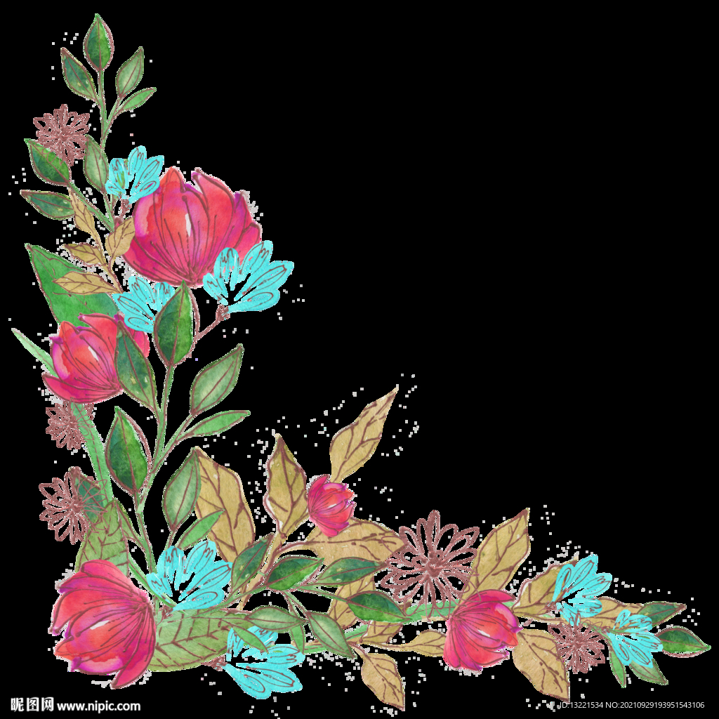 高清典雅花卉PNG素材系列