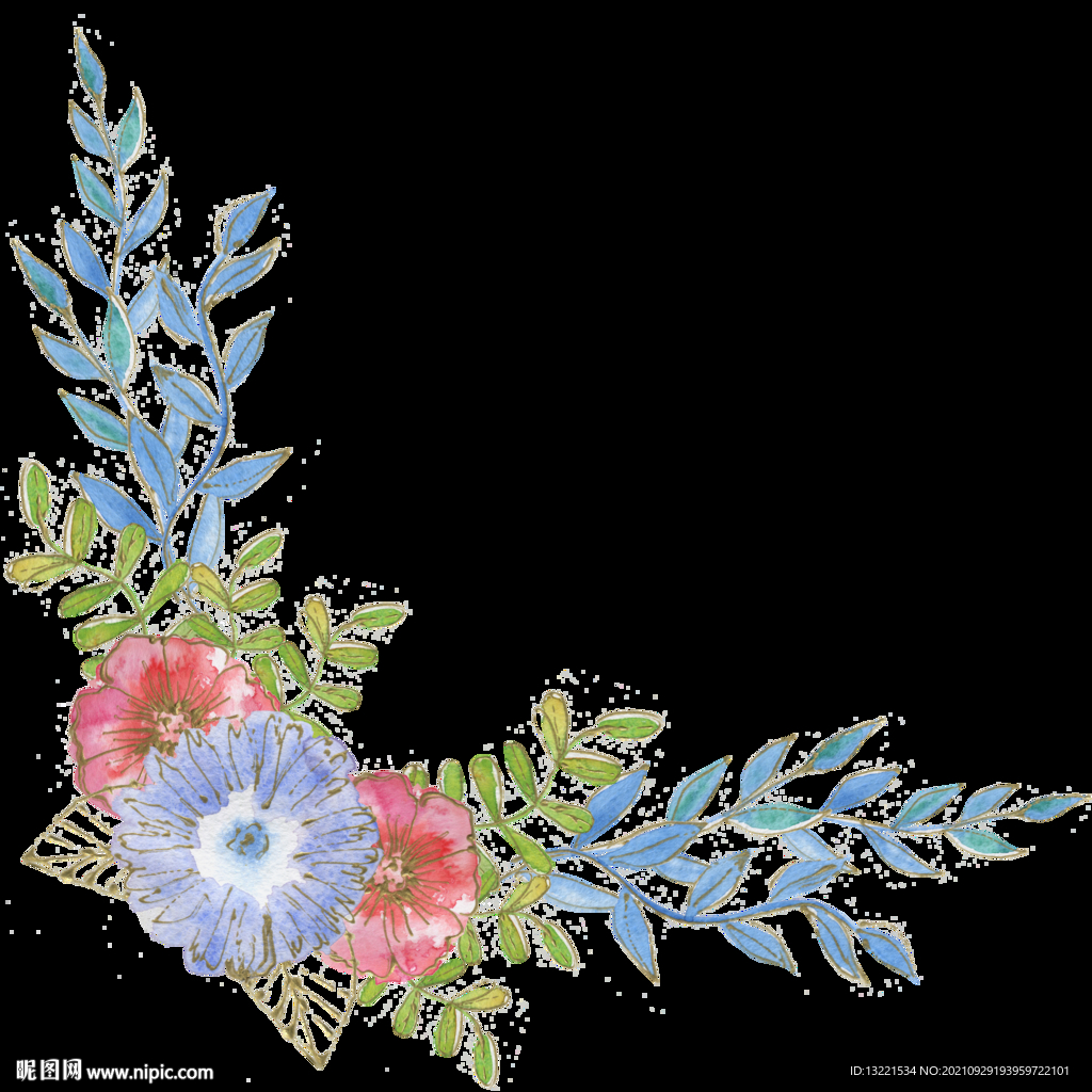 高清典雅花卉PNG素材系列