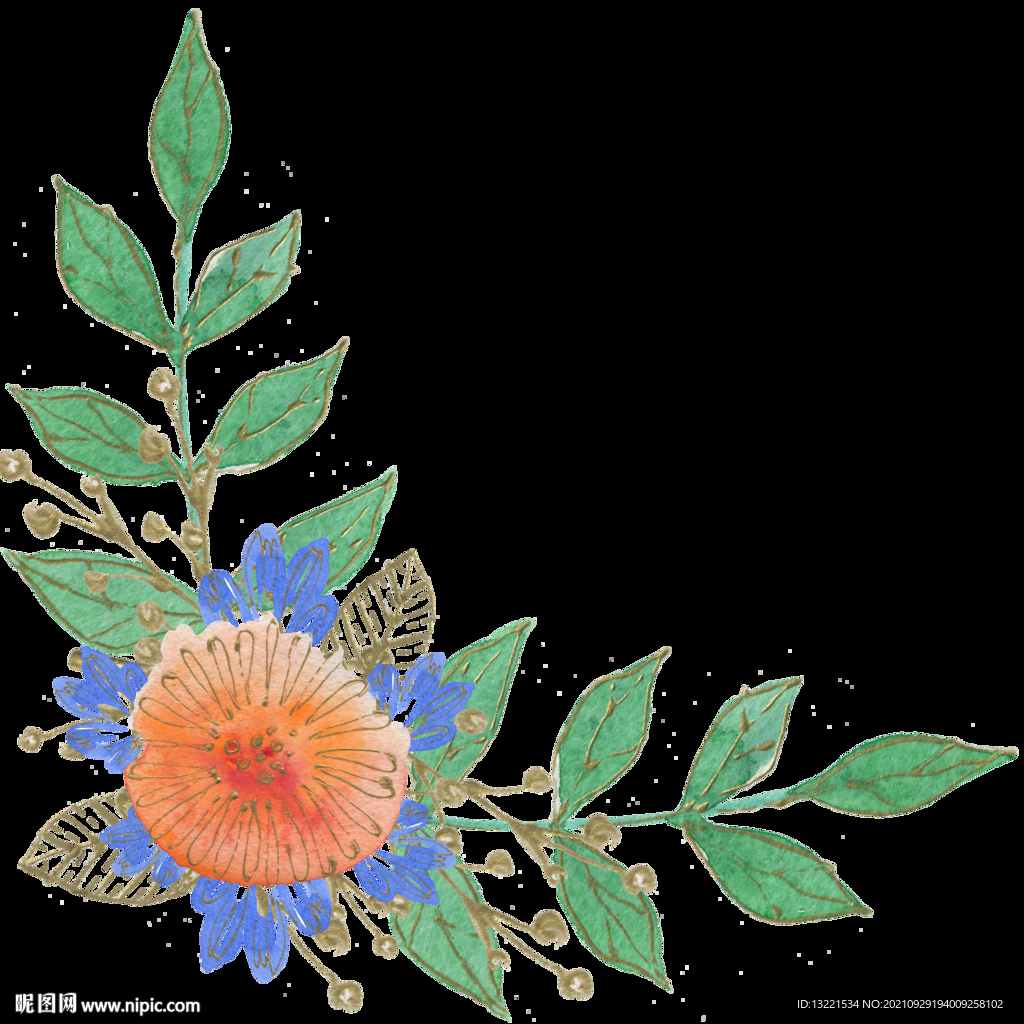 高清典雅花卉PNG素材系列