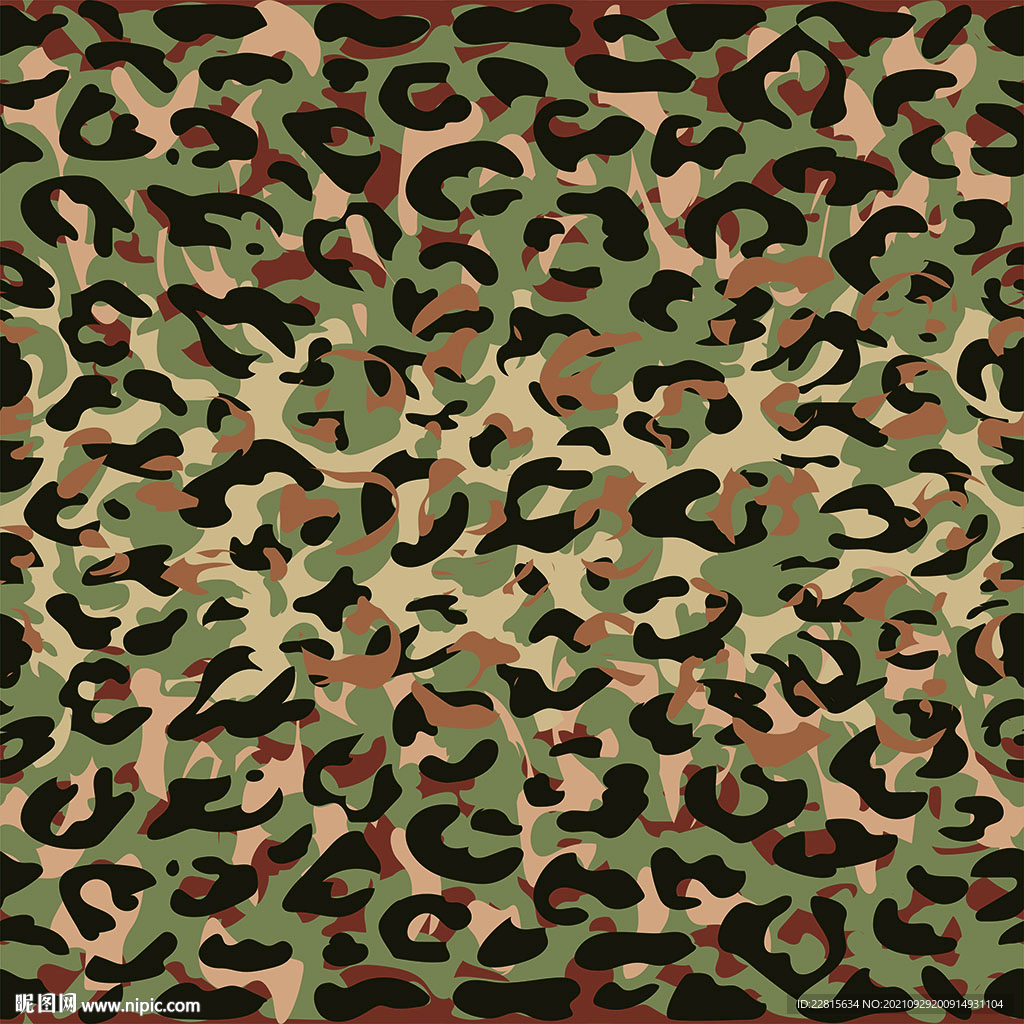 矢量迷彩豹纹图案纹样数码印花