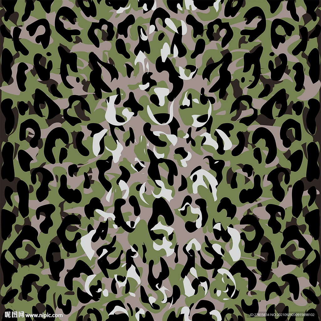 矢量迷彩豹纹图案纹样数码印花