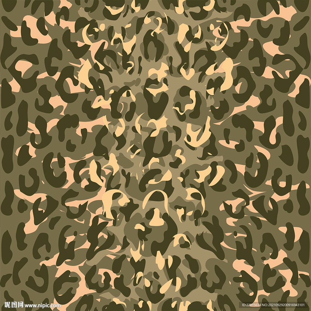 矢量迷彩豹纹图案纹样数码印花
