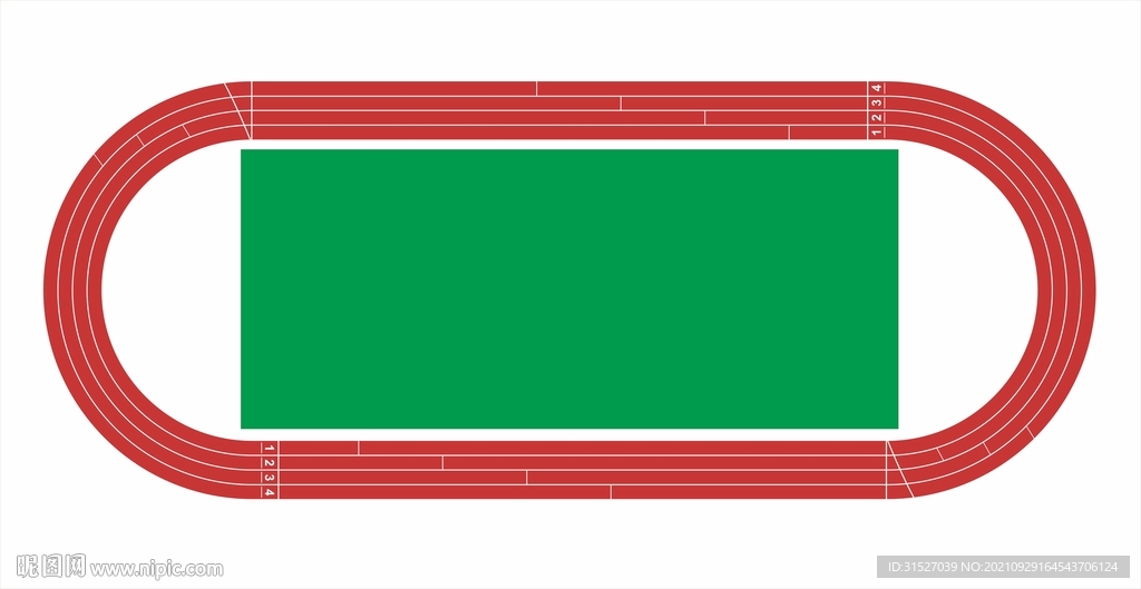 矢量操场跑道