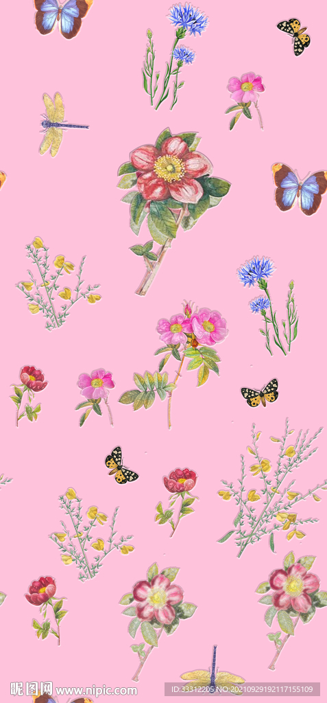 花朵 叶子 蝴蝶  女装   