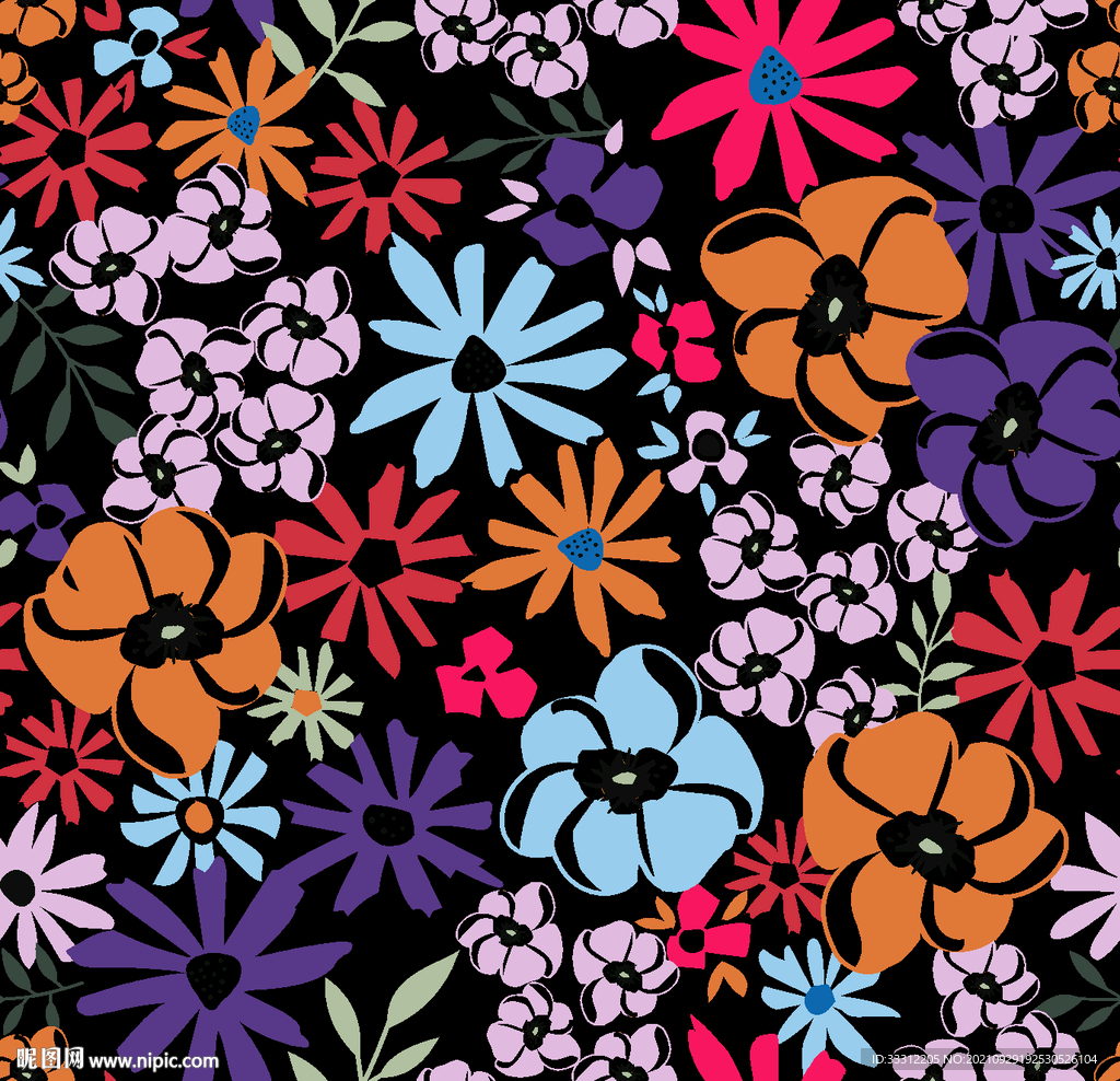 乱花 底纹 叶子 大牌女装  