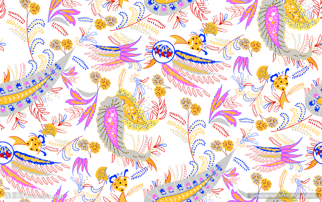 大牌  腰果花 数码印花