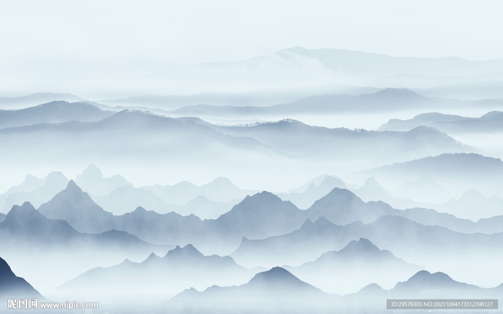 中国风客厅新山水画 TIF分层