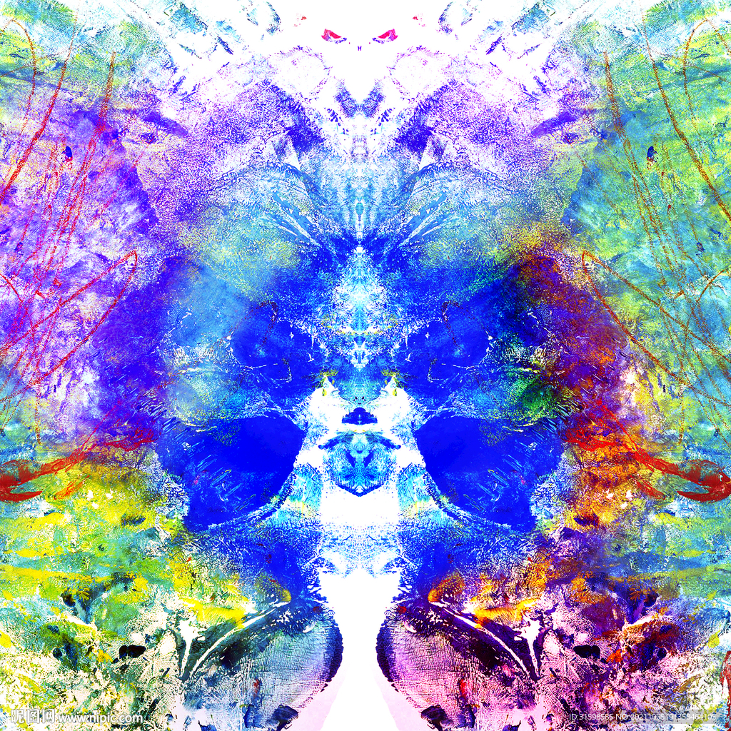 抽象图案图行扎染