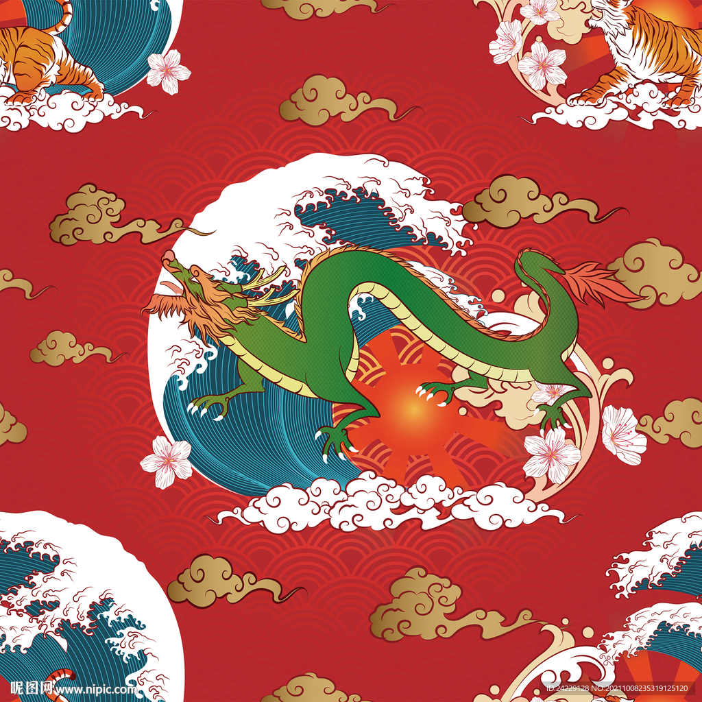 中国龙图案 中国风装饰画