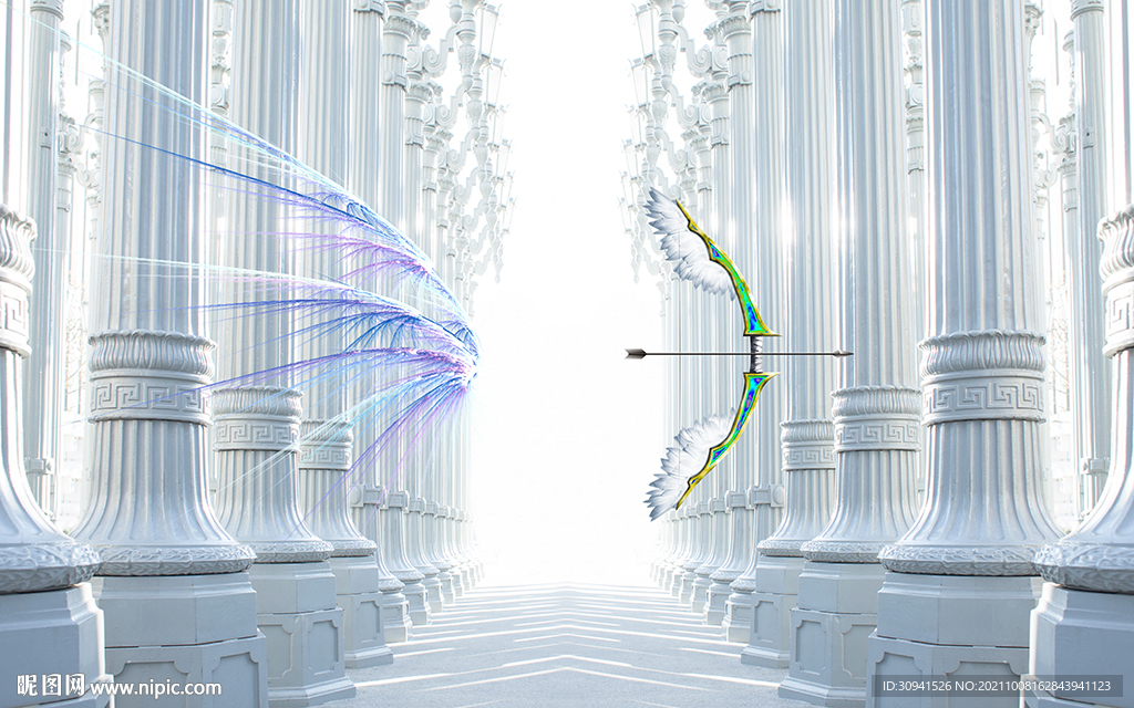 北欧立体网红翅膀背景墙